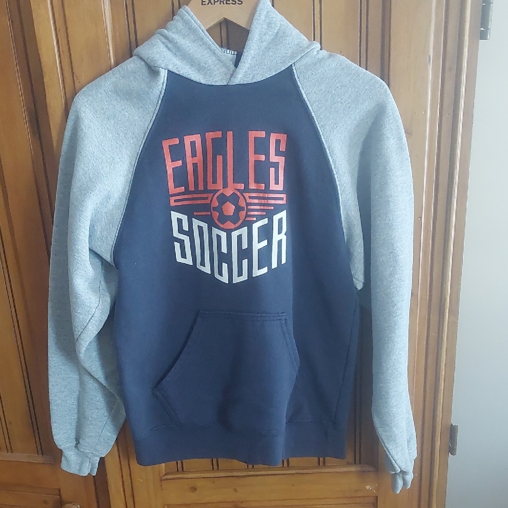 Navy and Gray Eagles Soccer Hoodie